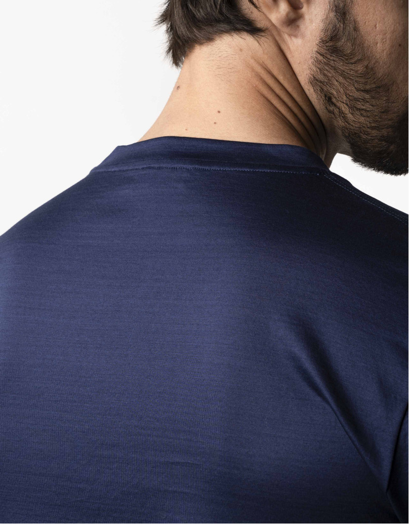 Castello d'Oro Navy Blue T-shirt 100% Cotton Regular Fit image